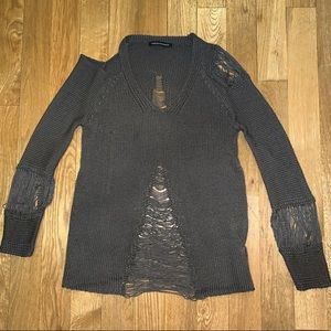 Grey “Torn” Sweater | Foreign Exchange